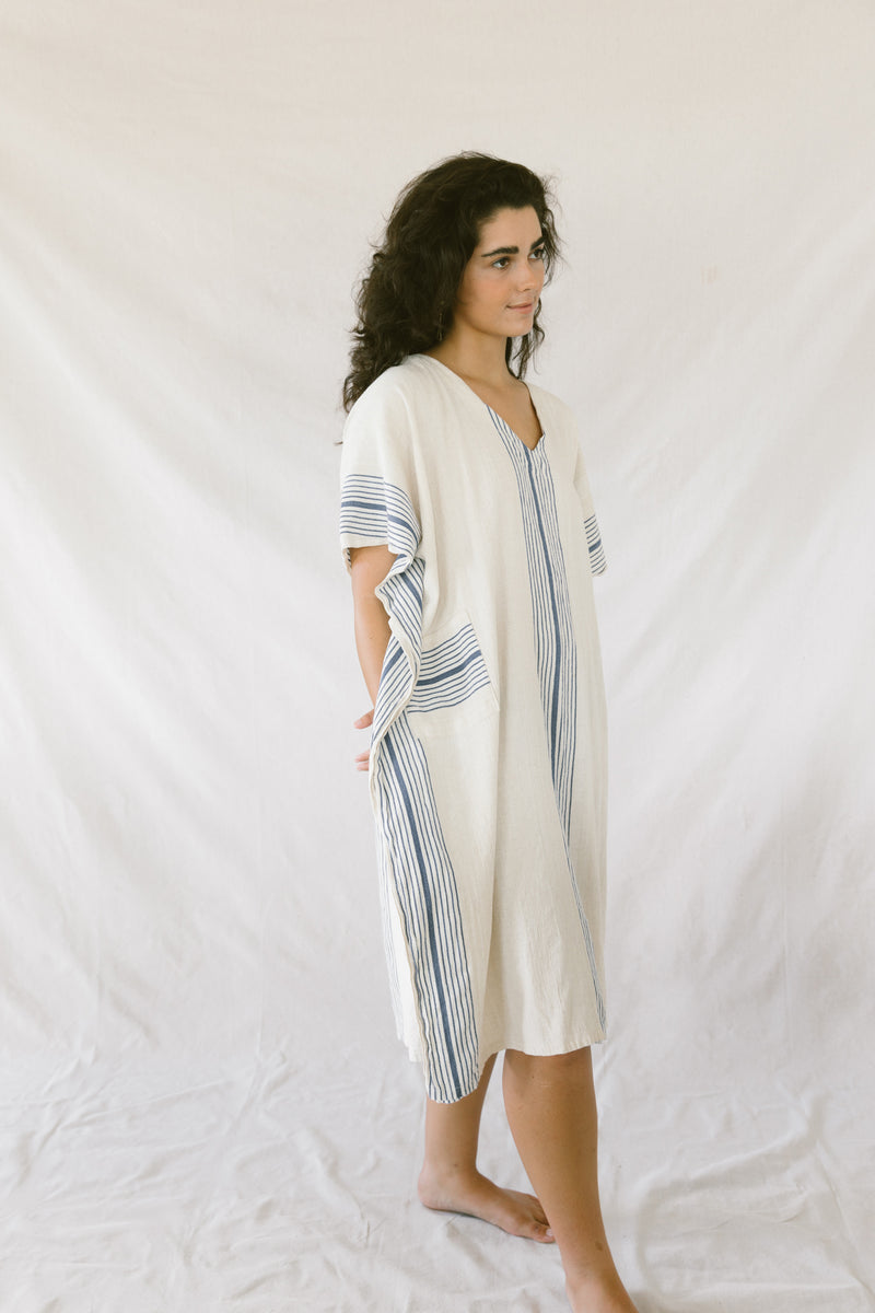 home and loft royal blue hudson v-neck kaftan