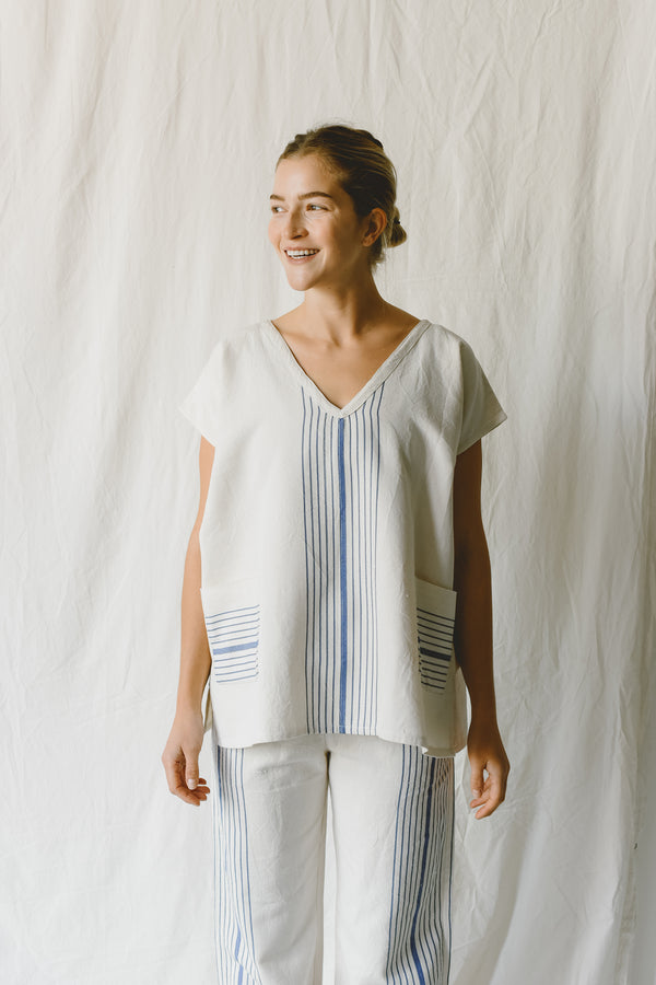 Royal Blue Hudson V-Neck Shirt